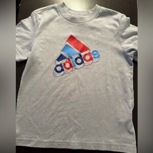 Adidas Kids' Tee with Red and Blue Logo